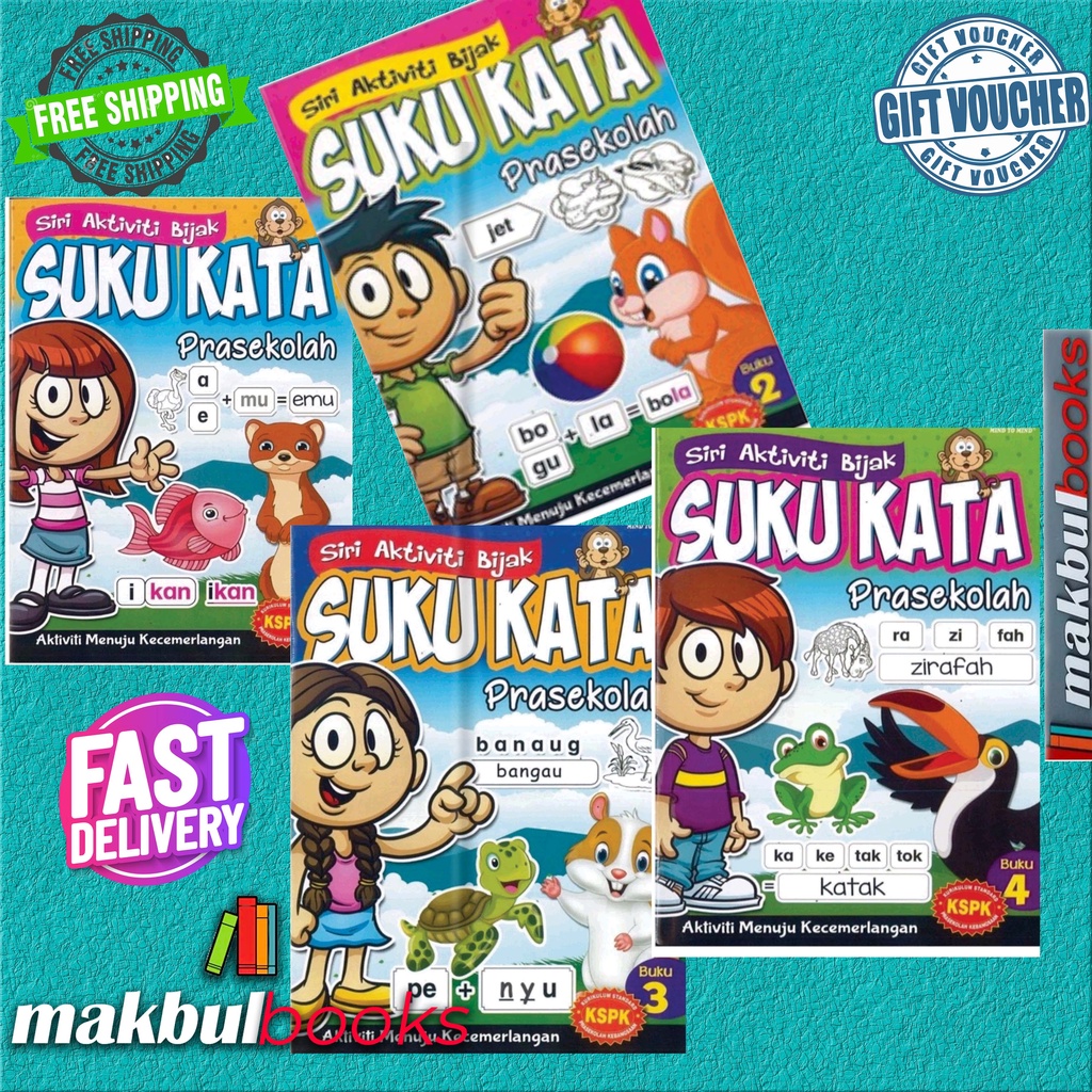 Siri Aktiviti Bijak Suka Kata Prasekolah Mind To Mind Shopee Malaysia