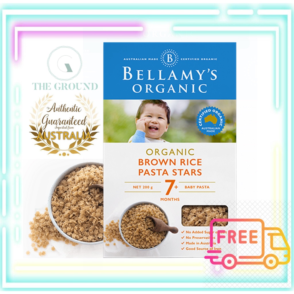 [READY STOCK EXP: 09/2025] Bellamy's Organic 7+有机糙米星星意面 Brown Baby Rice ...