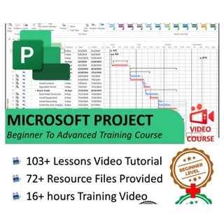 Microsoft Project Beginner To Advanced Level Training Video Course Lessons Video Tutorial Resource Files Provided