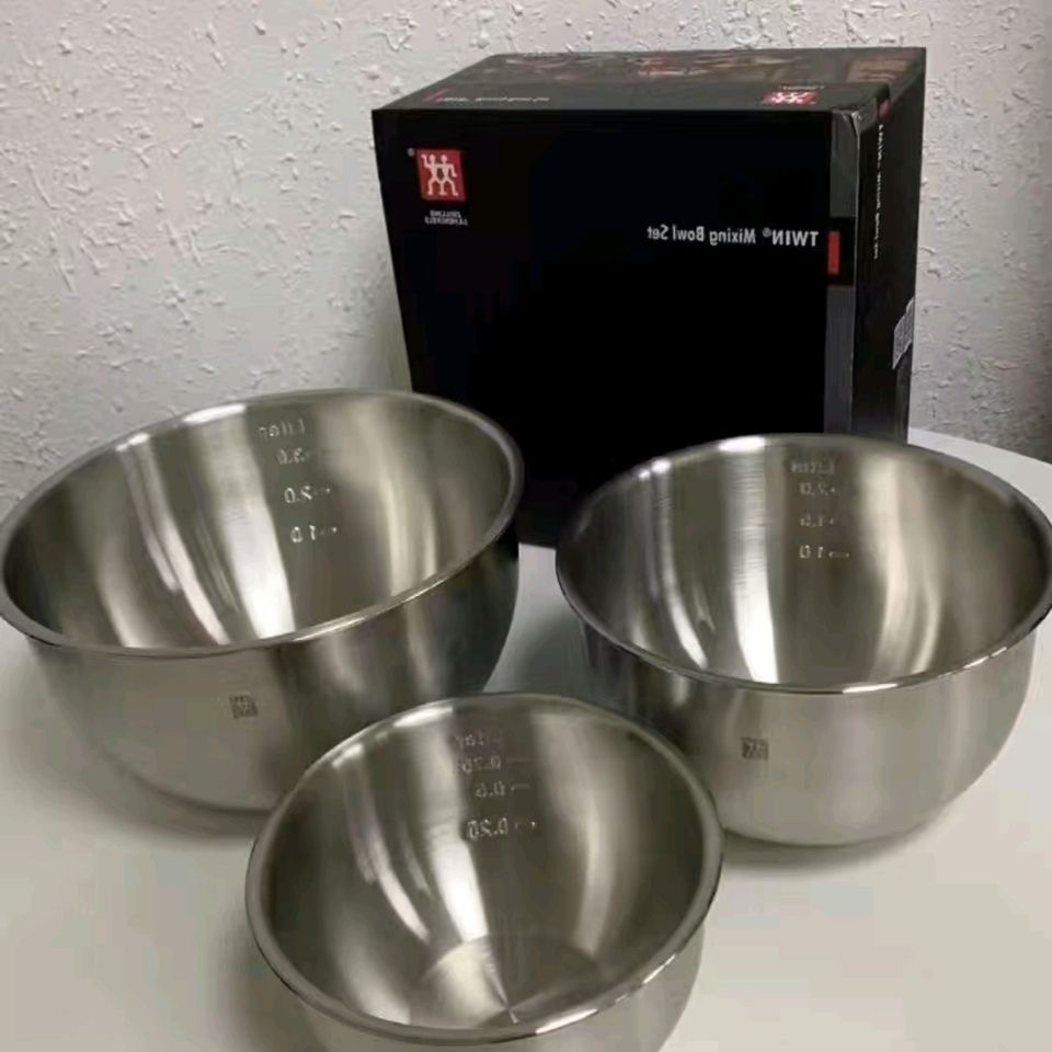 🛒ZWILLING Stainless steel Salad Fruit basin bowl kitchen household egg beating baking vegetable