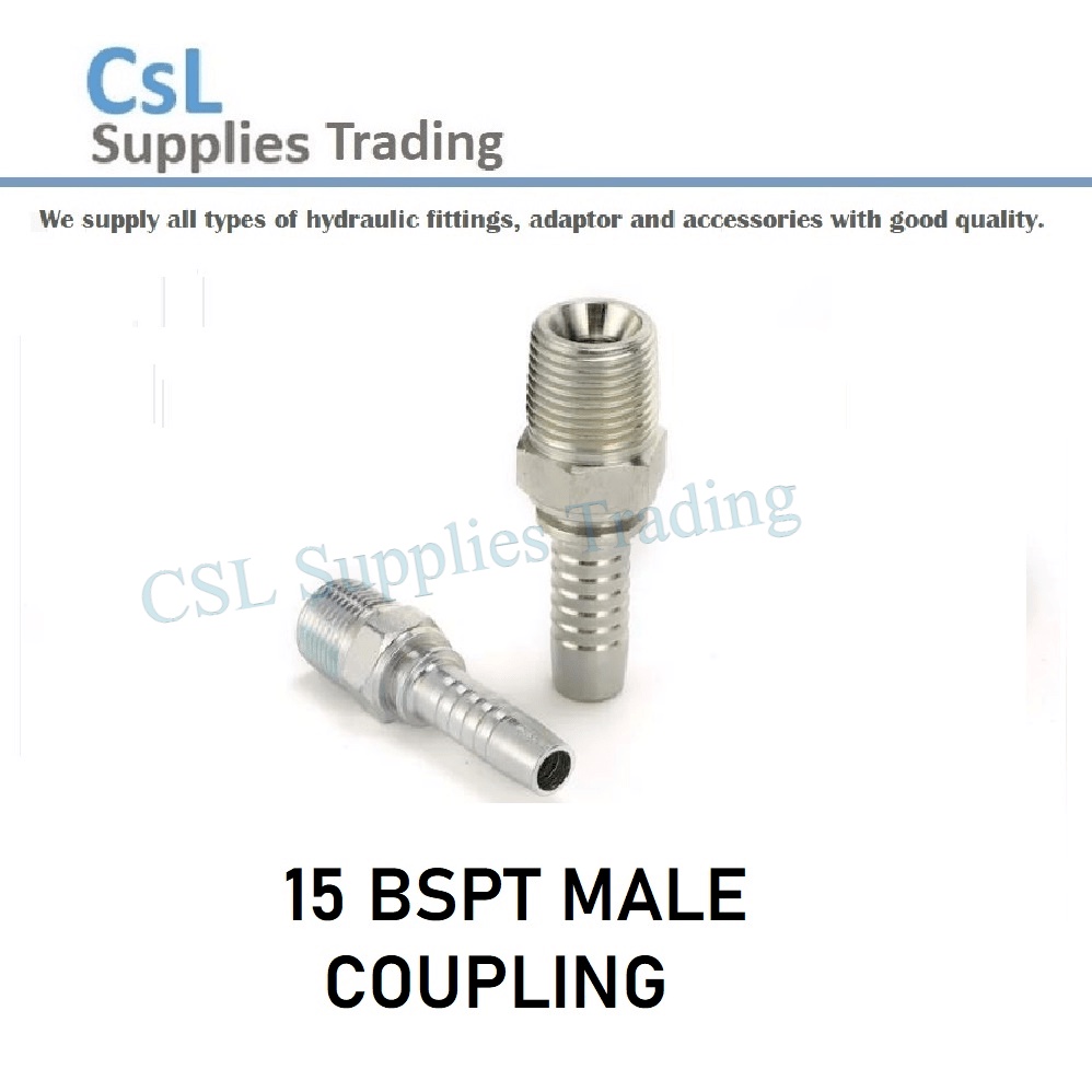 15 BSPT Male Pipe Thread HYDRAULIC CONNECTER | Shopee Malaysia