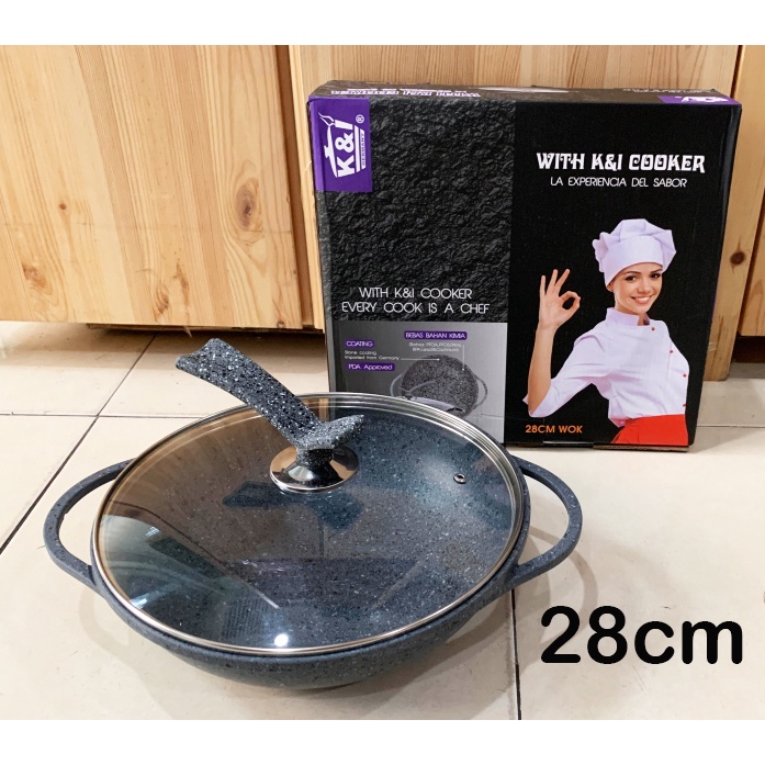 K&I GERMANY 12PCS NON STICK GRANITE CERAMIC COOKWARE SET PERIUK BATU