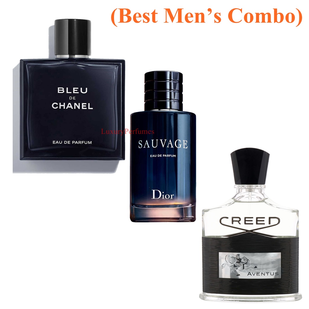 (Combo 100ml 3pcs) Aventus EDP + Sauxage EDP + Bleu de EDP [Best Men’s ...