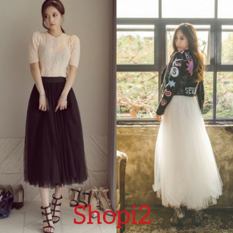 Long Skirt Women 3Layers Tutu Tulle Skirts Elastic High Waist Long Skirt Women s Tutu Maxi Pleated Skirt High quality Shopee Malaysia