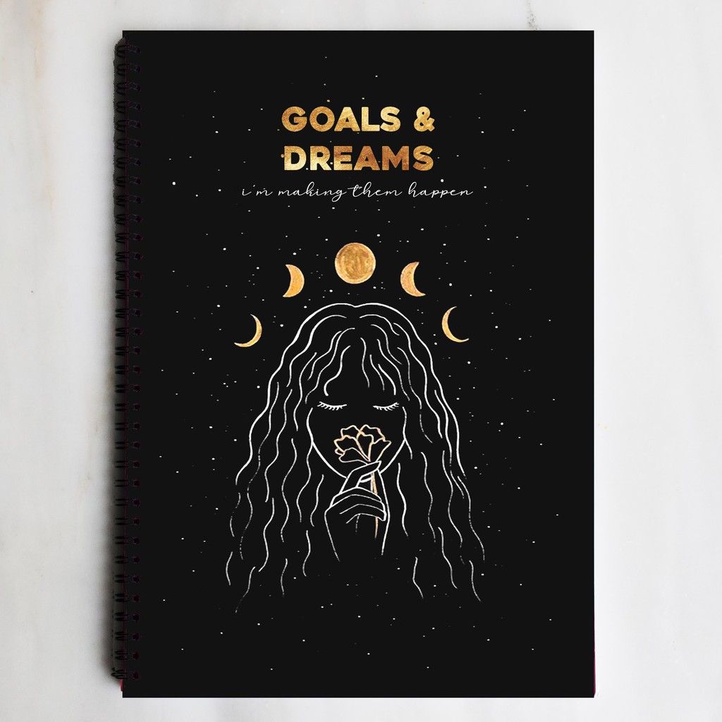 Goals AND DREAMS Notebook Spiral Ruled/ Grid/ Dotted Journal College ...