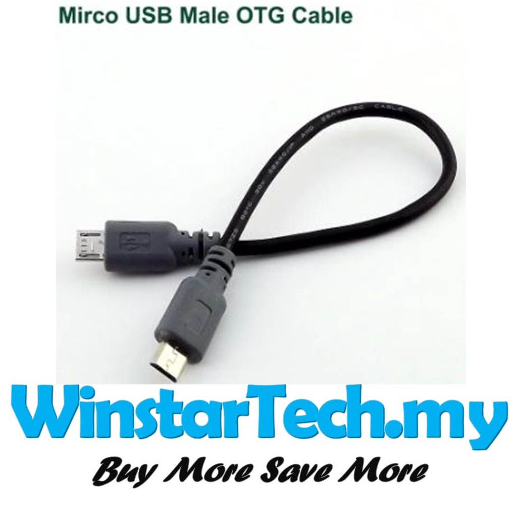 Micro Usb Male To Usb Micro Male OTG Cable 0.5M/1M/1.5M/2M/3M | Shopee