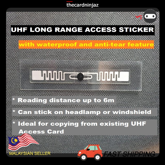 TCNGV UHF Sticker Waterproof Blank Anti-tear Headlamp 915mhz Long Range Car  Park Sticker RE-Writable