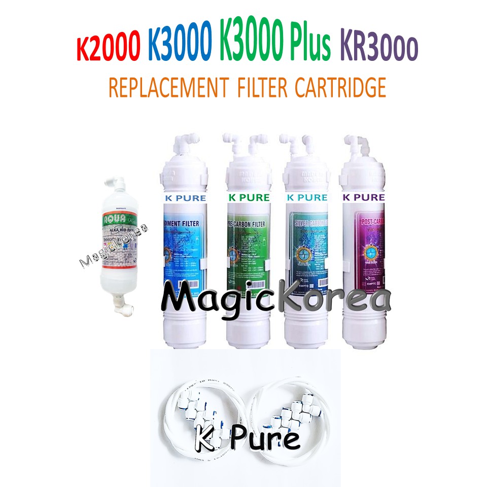 K2000 K3000 KR3000 Plus Korea Filter Complete 6 Stage Cartridge Water