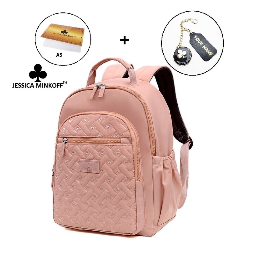 4005 (JESSICA MINKOFF) Women Fashion Nylon Backpack Outdoor Women ...