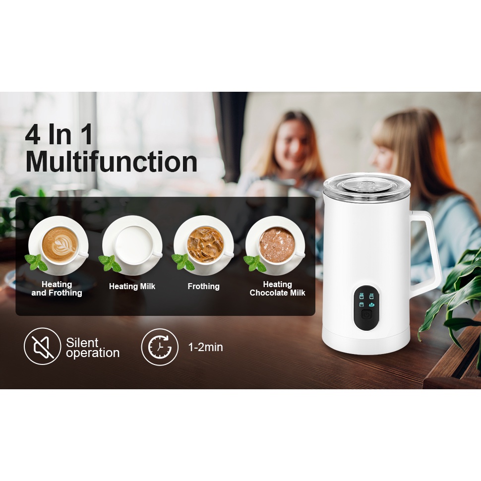 Automatic Electric Milk Frother Machine Hot/Cold Latte Cappuccino