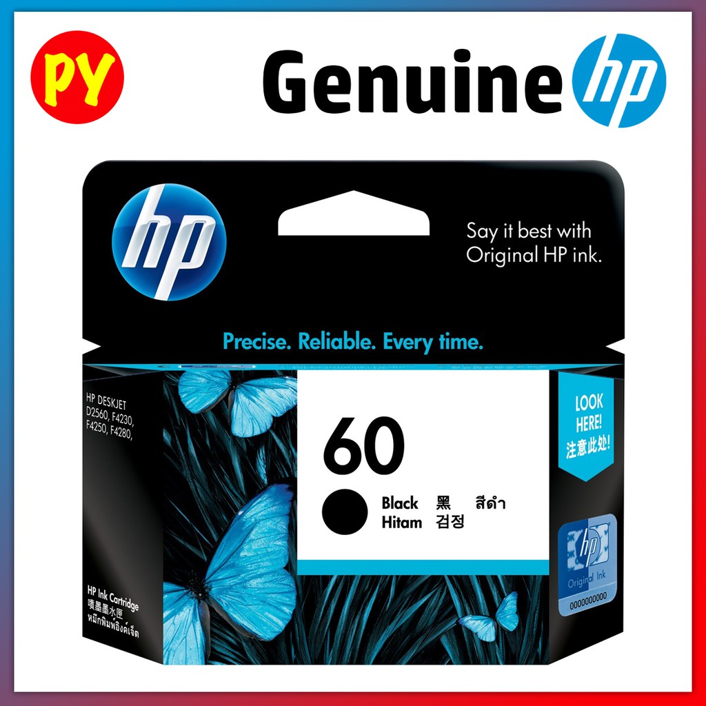 HP 60 Black Original Ink Cartridge For D1660/ D1663/ D1668/ D2560