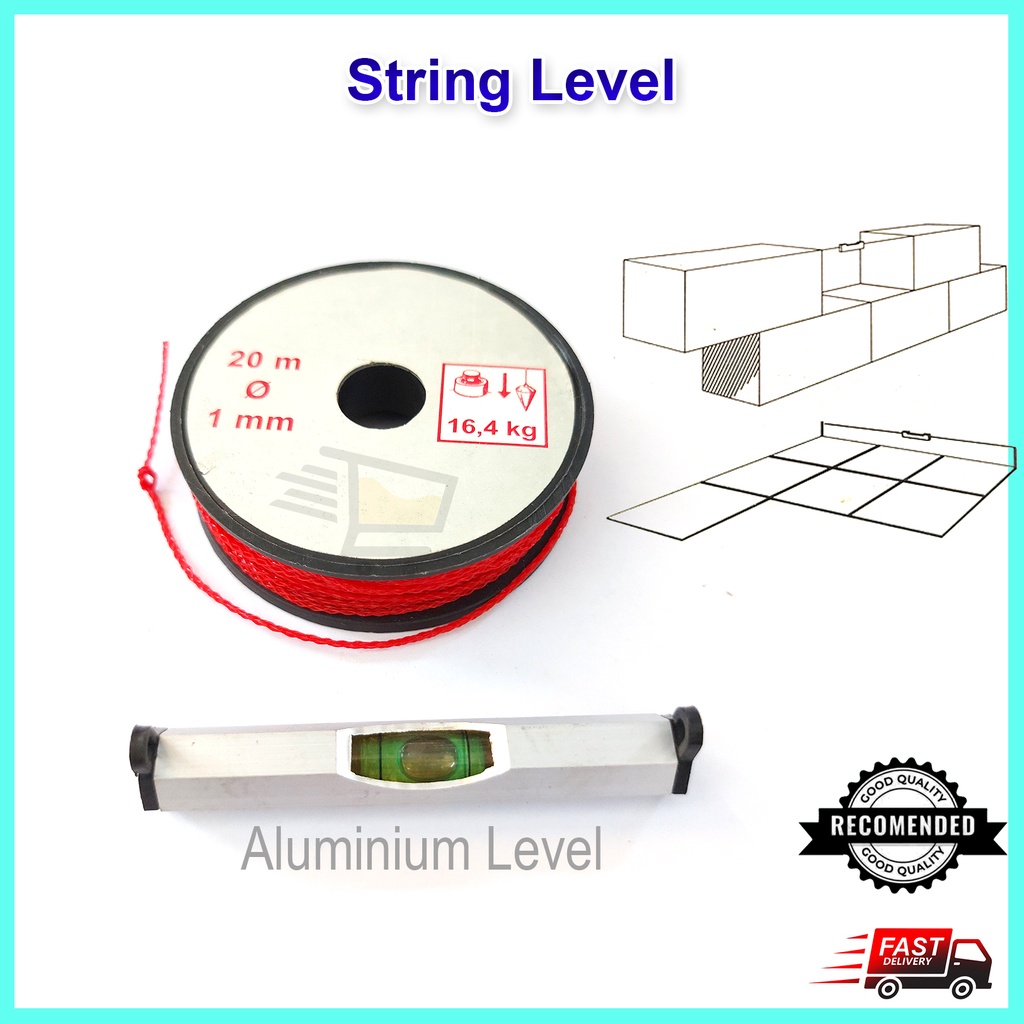 Mini String Level Aluminium Level 20 Meter | Shopee Malaysia