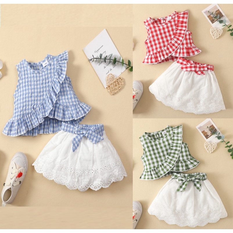 Babyproud  Infant Crop Top and Skirt Set with Layered Petal Flower Applique Embellishments