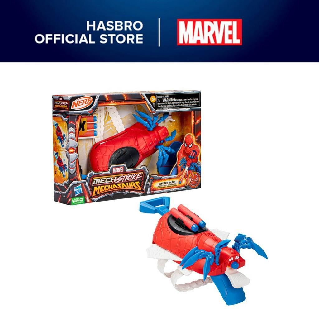 Marvel Mech Strike Mechasaurs Spider Man Arachno Blaster NERF Blaster with 3 Darts Role Play Super Hero Toys Shopee Malaysia