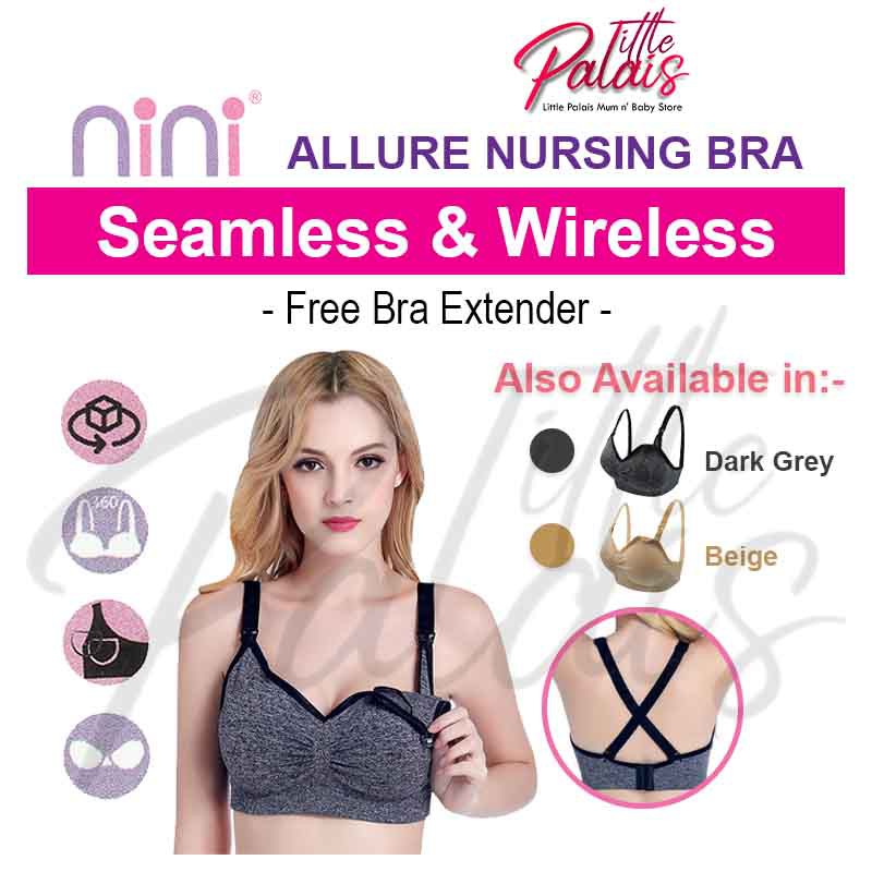 NINI Allure Nursing Bra Seamless Wireless Breastfeeding – Little