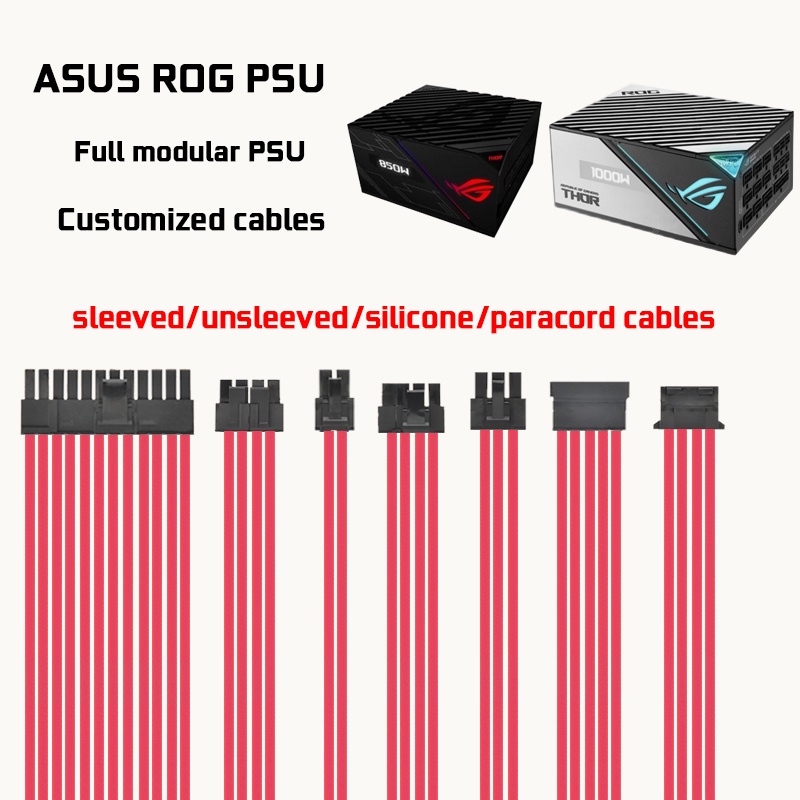 dreambigbyray mod custom psu cables for asus rog strix thor psu full ...