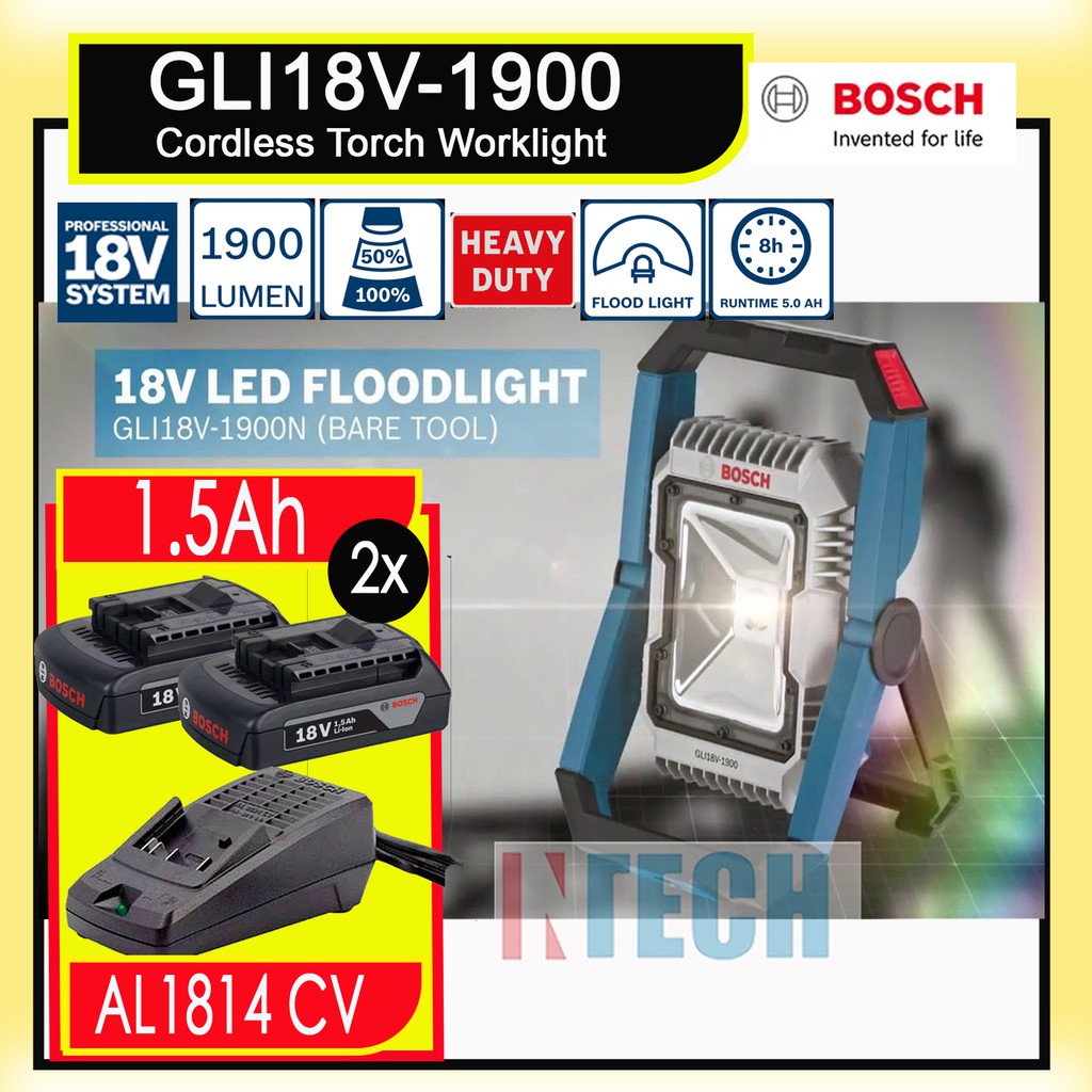 Bosch GLI 18V-1900 C 18V Pro LED Light Cordless Floodlight Work Light  BareTool