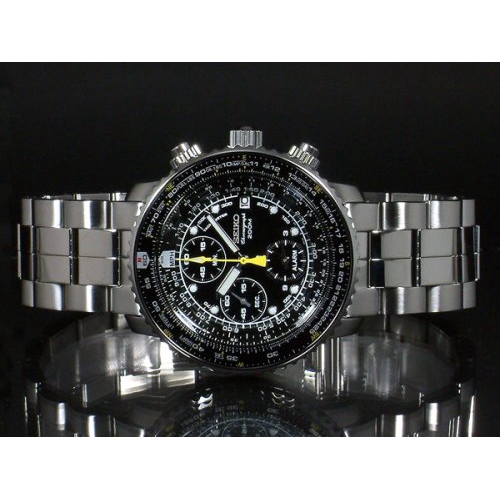 Seiko pilot's flight alarm chronograph sna411 sna411p1 sna411p men's watch hotsell