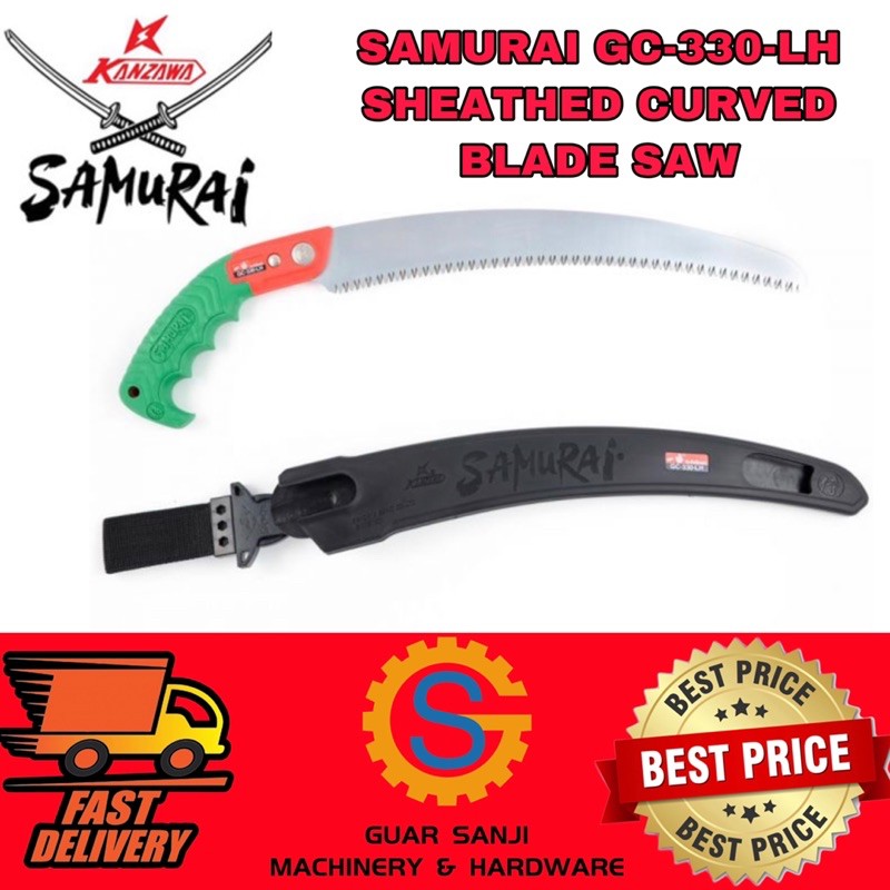 SAMURAI GC-330-LH SHEATHED CURVED BLADE SAW PRUNER 13” (30CM) / GERGAJI ...