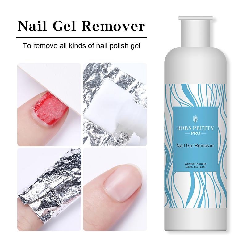 BORN PRETTY 500ml Nail Cleaner Liquid Gel Remover Nail Polish Nail Brush  Cleaner