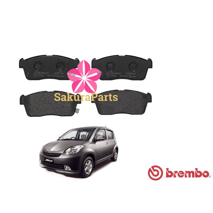 BREMBO Brake Pads for Perodua Myvi 1st GEN 1.3 20052011 (Original