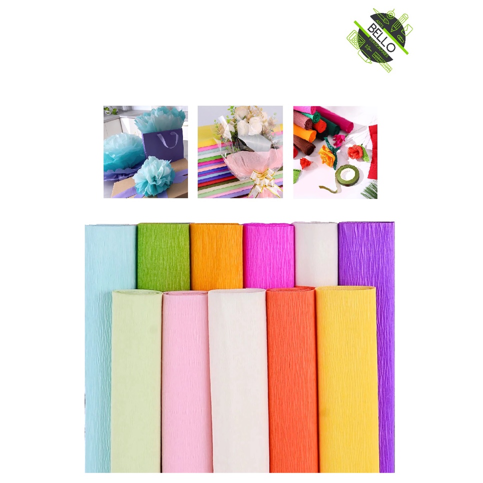 Crepe Paper ROLL For Arts And Craft (50 cm x 2.5m) Shopee Malaysia