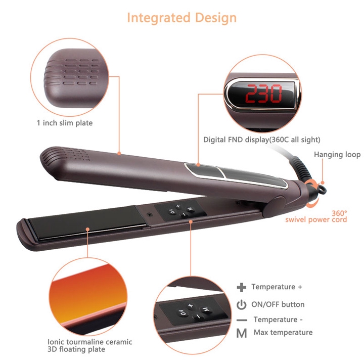 Ubeator Korean Ceramic Hair Straightener Fast Heating Flat Iron 3D Floating Plate Shopee Malaysia