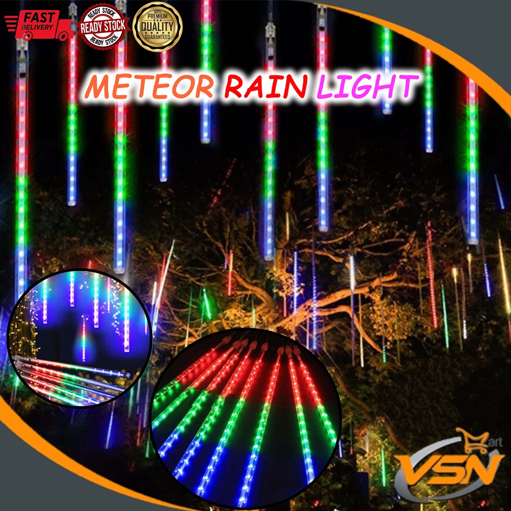 LED RAYA COLORFUL CRISTAL LIGHT LAMPU HIASAN LAMPU RAYA 2M LED Meteor ...