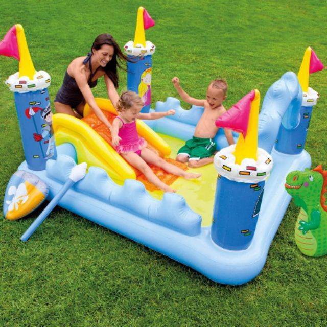 Intex Fantasy Castle Inflatable Kiddie Pool 1.85m X 1.52m X 1.07m With ...