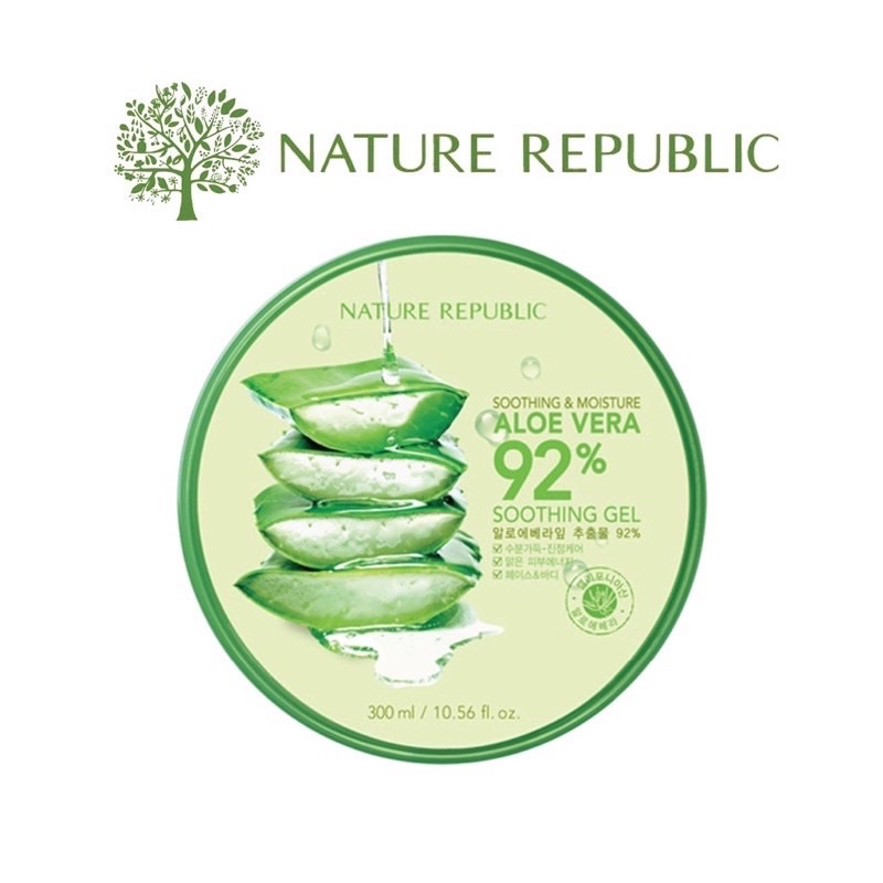 NATURE REPUBLIC ALOE VERA SOOTHING GEL 300 ML  Original | Shopee Malaysia