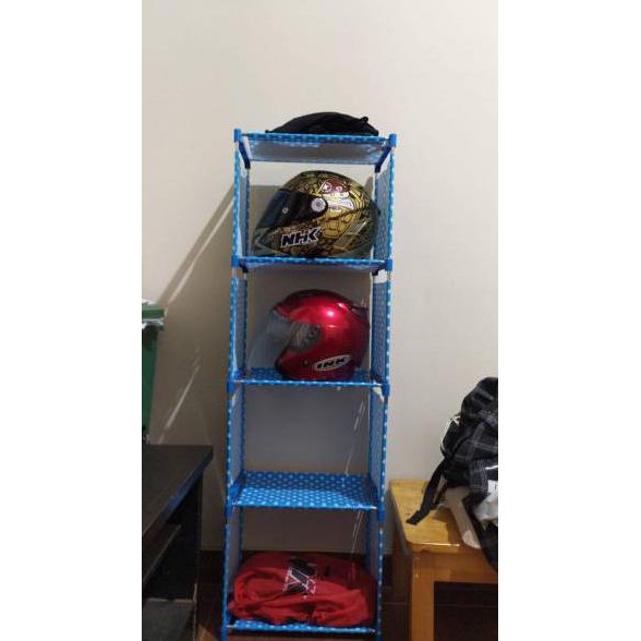Helmet Rack 5-level 4-tier Multipurpose Helmet Cabinet Multifunctional ...