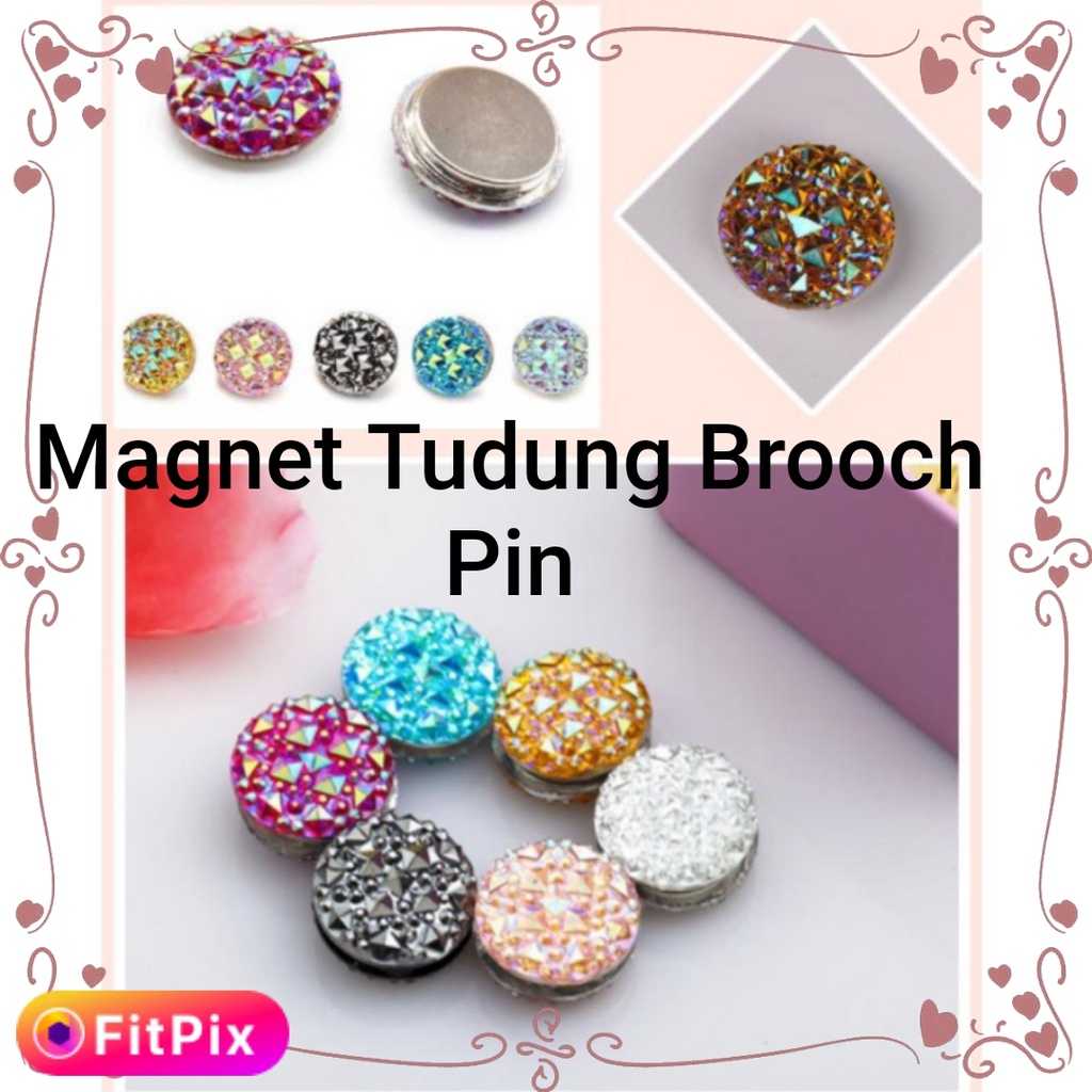 New Fashion Korea Magnet Pin Tudung / Magnet Brooch Pin / Magnet Pin ...