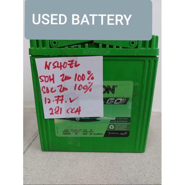 USED BATTERY [2nd battery] NS40ZL Shopee Malaysia
