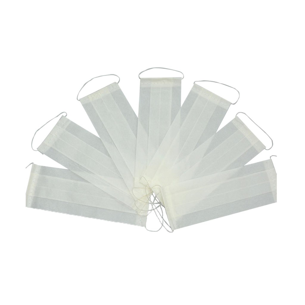 2 PLY Paper Disposable Nurse Brand Paper Facemask White (100pieces/Box ...