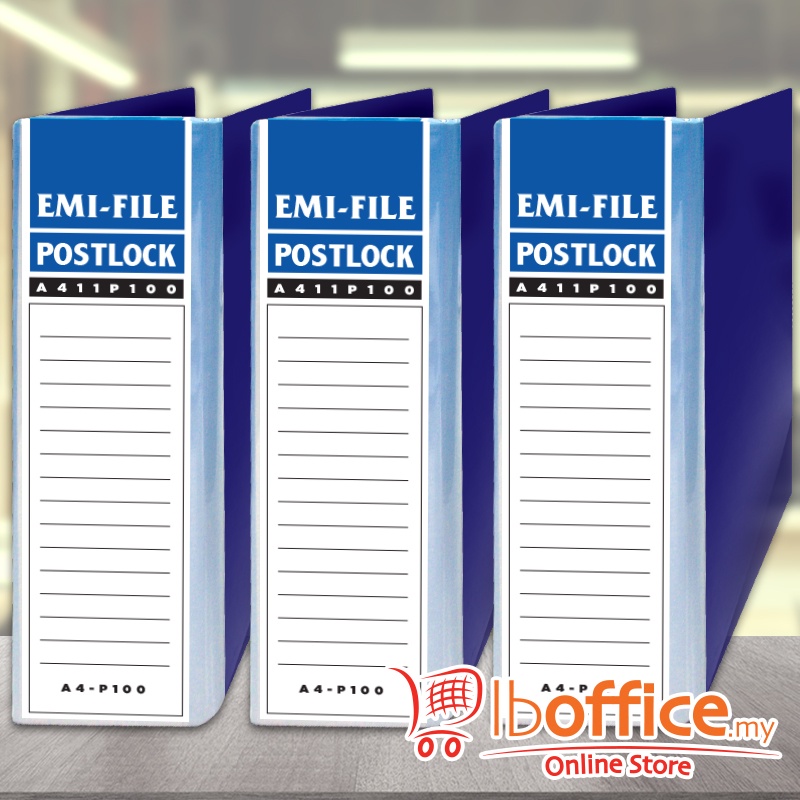 PVC A4 Post Lock File - EMI-P100 - 2 Holes - Blue | Shopee Malaysia