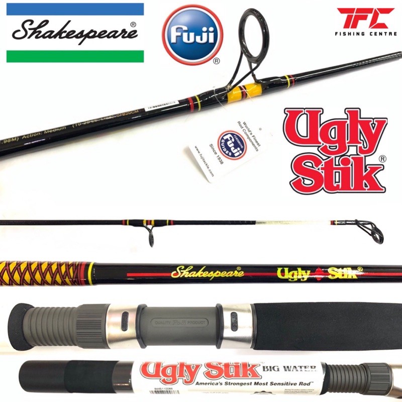 Shakespeare Ugly Stik Big Water BWS1100 Spinning Rod Shopee Malaysia