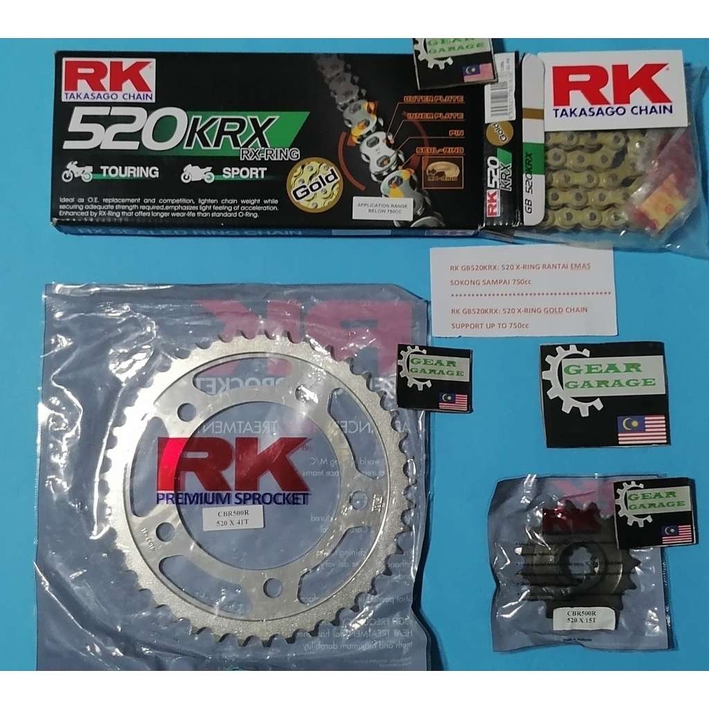 Honda CBR500R/CBR500X/CB500X(20132018) / RK Sprocket Set520x1541