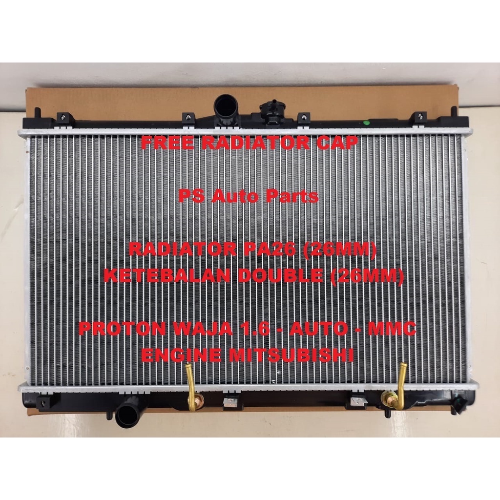(FREE CAP) Radiator Proton Waja Auto Mitsubishi Engine Tangki Air ...