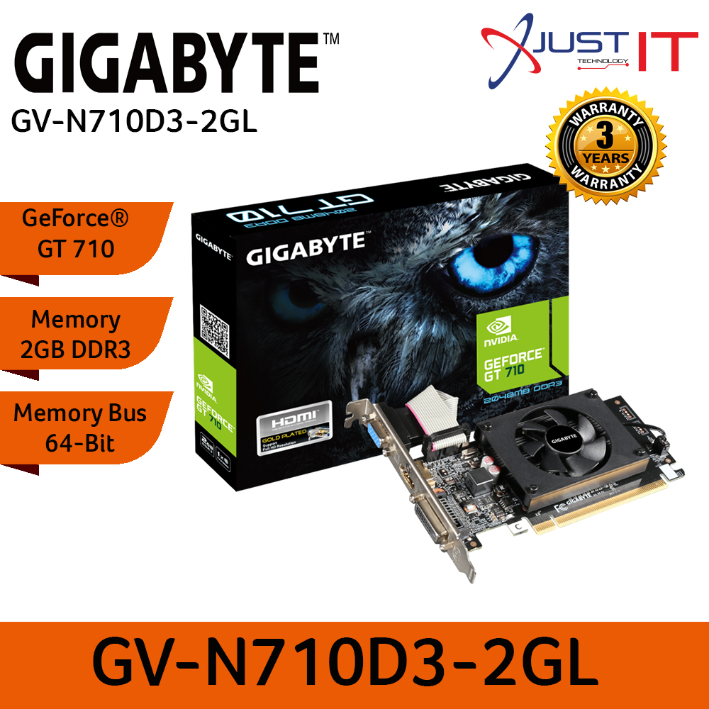 Gigabyte GvN710D32Gl Gt710 Ddr3 Vga Card (2GB) Shopee Malaysia