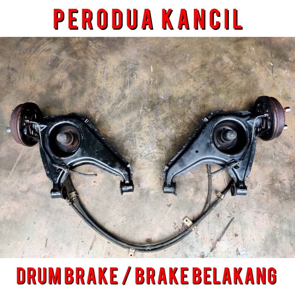 Perodua Kancil L6 Rear Drum Brake With Arm & Knuckle / Brake Belakang