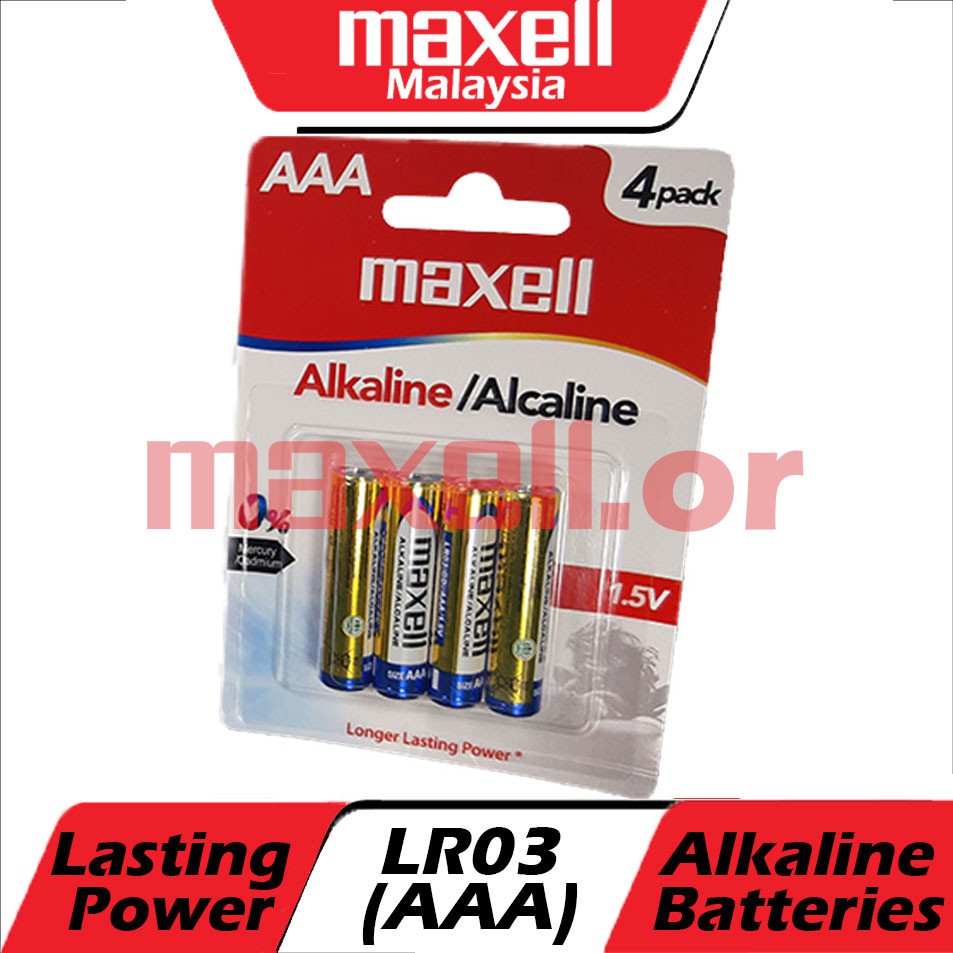 Original Maxell Lr Alkaline Aaa Battery Pc Card Shopee Malaysia