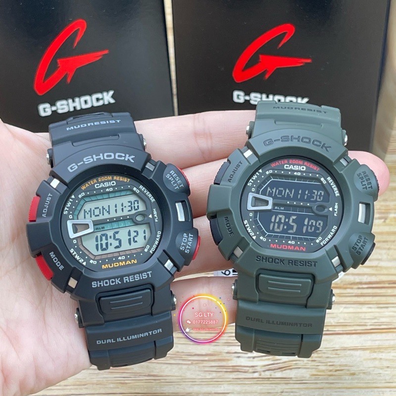 G shock mudman discount green