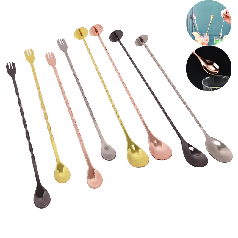 A Bar Above A Bar Above Bar Spoon Set, Spiral Handle, Stainless Steel Mixing Spoons For Cocktail Mixer Set, To Stir And Layer, Basic Professional Or Home Bars Accessories (Stainless Steel, Combo - View #7