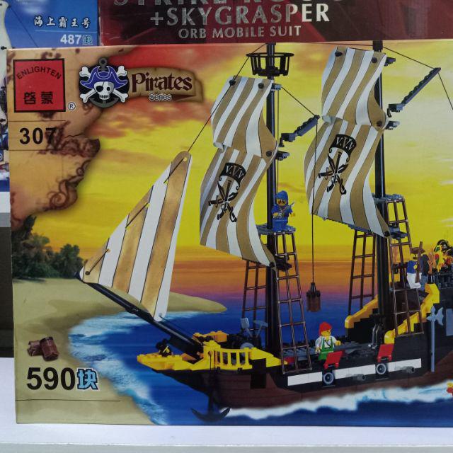 Enlighten 307(590pcs)&311(487pcs) pirates series block kids play