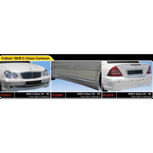 Mercedes Benz w203 C class Carlson bodykit body kit front side rear ...