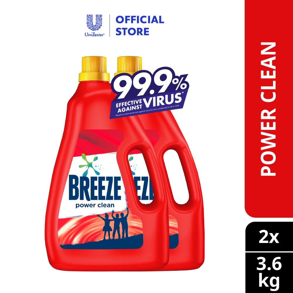 Breeze Detergent Liquid Power Clean (3.6kg x 2) Shopee Malaysia