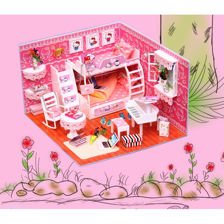 Hello kitty cheap mini dolls house