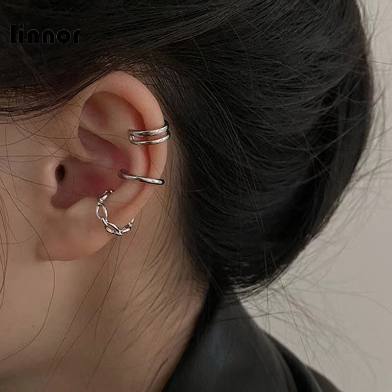 Simple 3Pcs Set Ear Clips No Pierced Ears Accessories Fake Earrings ...