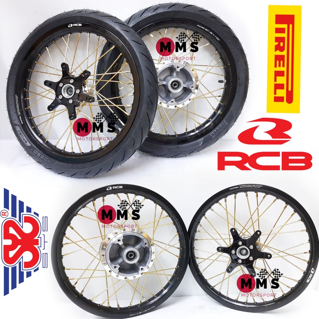 RS150 / RSX Pnp Set Racing Boy 160/185x17 Black, Lidi Spoke Gold, Hub ...
