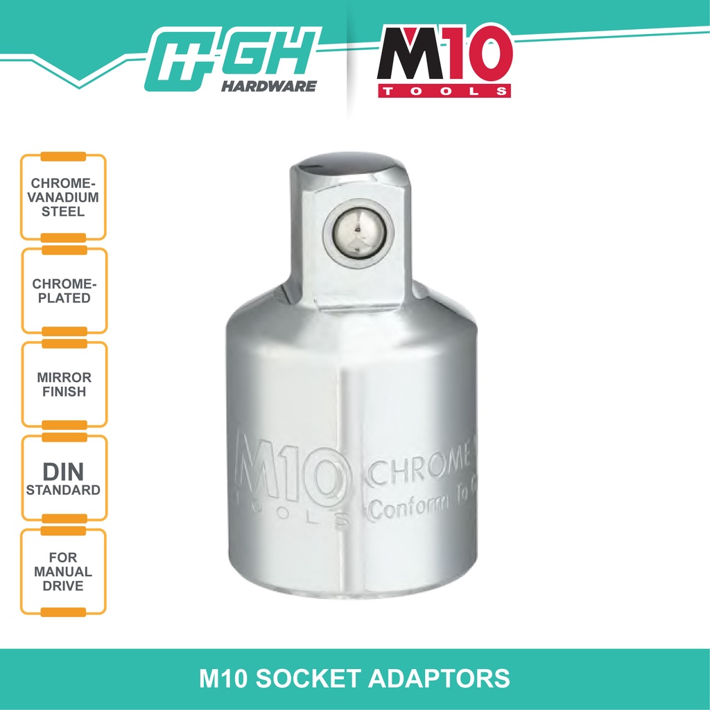 [ GH HARDWARE ] M10 Socket Adaptors - Female x Male - Inch Size ...